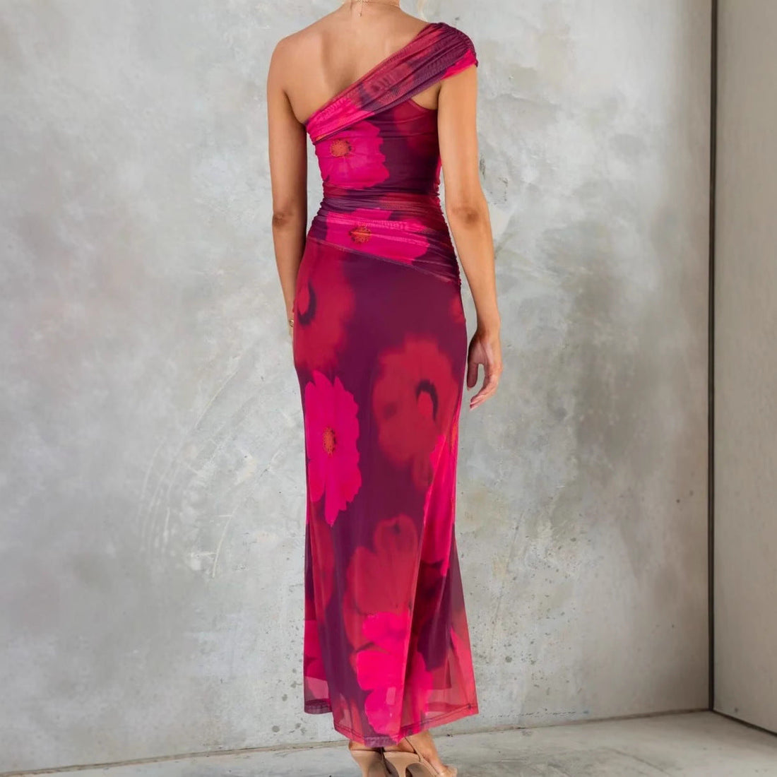 Plaid Waist Tight Backless Spaghetti Straps Dress Women - Other