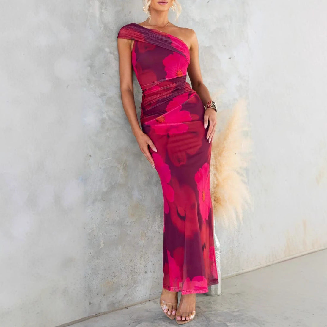 Plaid Waist Tight Backless Spaghetti Straps Dress Women - Other