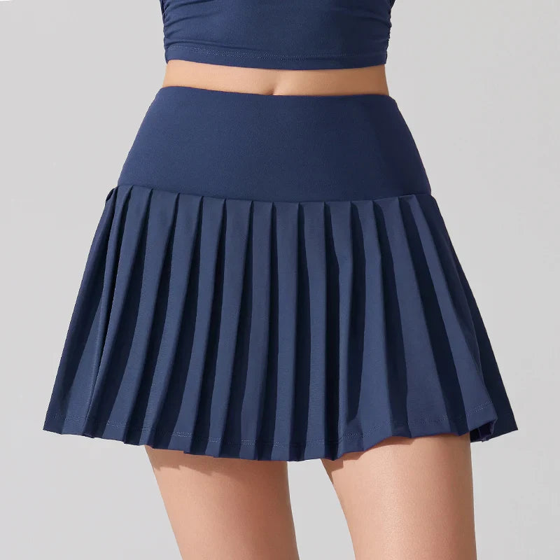 Pleated Tennis Skirt for Women - Navy / M