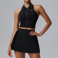 Plus Size S-3XL Women Tennis Sports Set - black / M