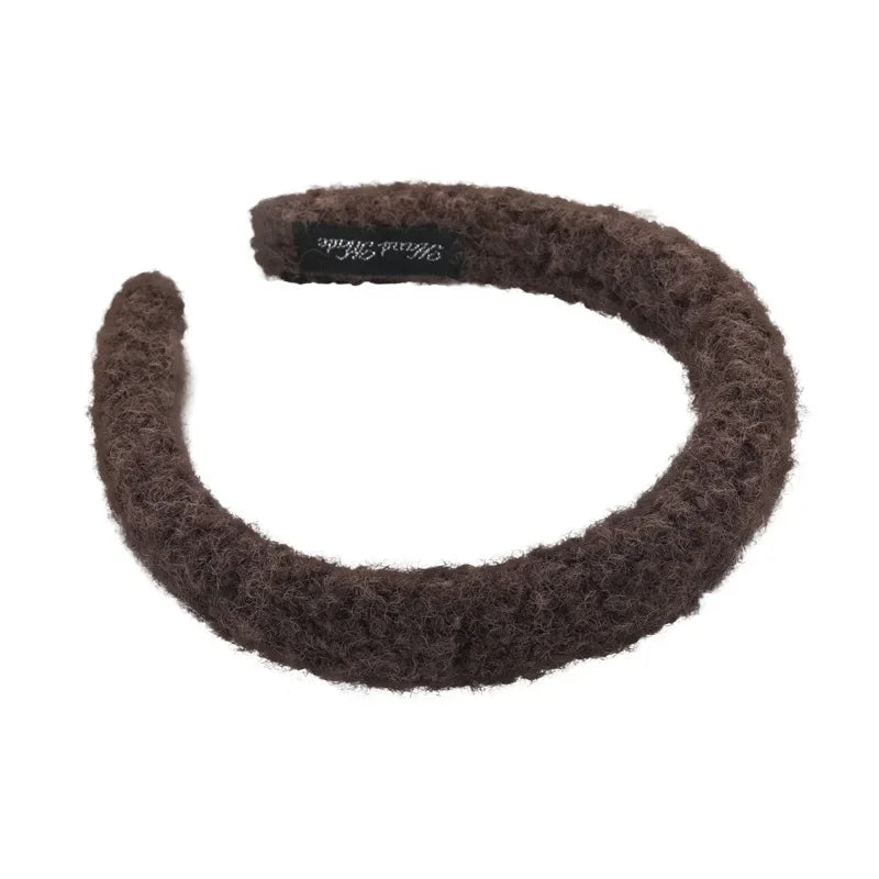 Plush Headband Wool Sponge Hair Band For Women