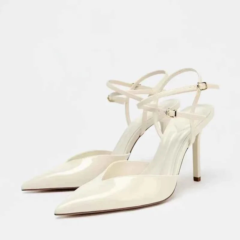 Pointed Toe Patent Leather Women Pumps