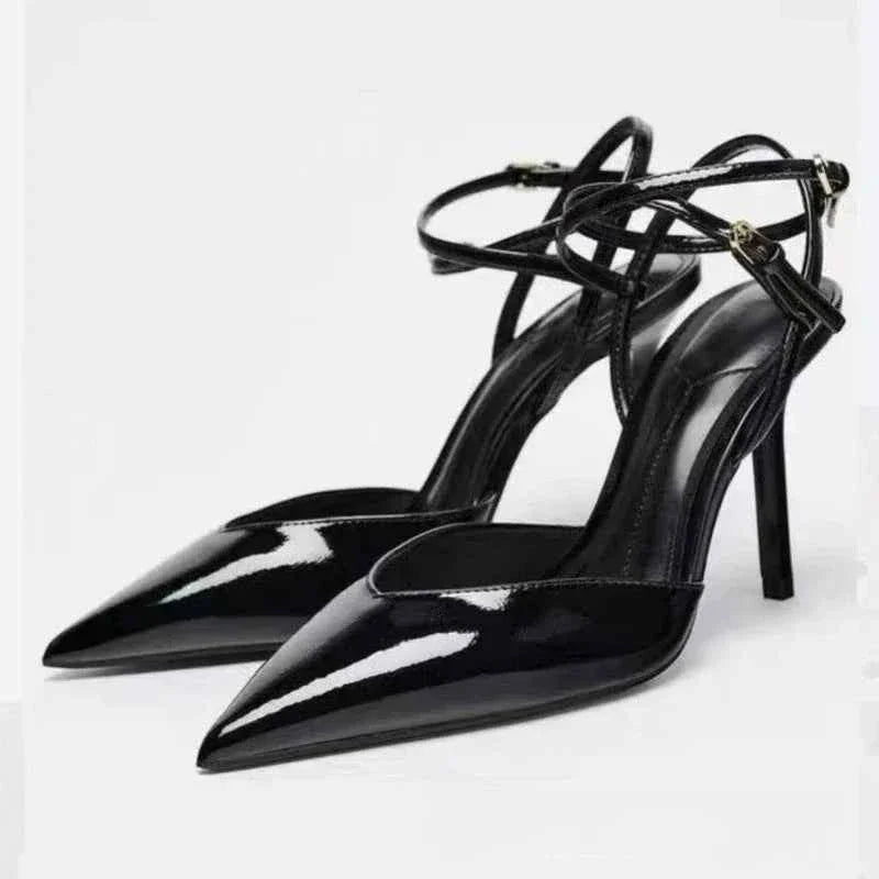 Pointed Toe Patent Leather Women Pumps