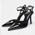 Pointed Toe Patent Leather Women Pumps