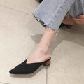 Pointed Toe With Heel Woman Slippers Shoes for Women