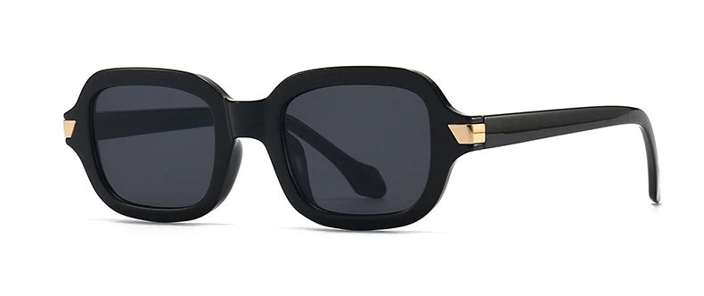 Popular Small Square Women’s Sunglasses - Black Gray / picture color