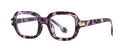 Popular Small Square Women’s Sunglasses - Purple Flower / picture color