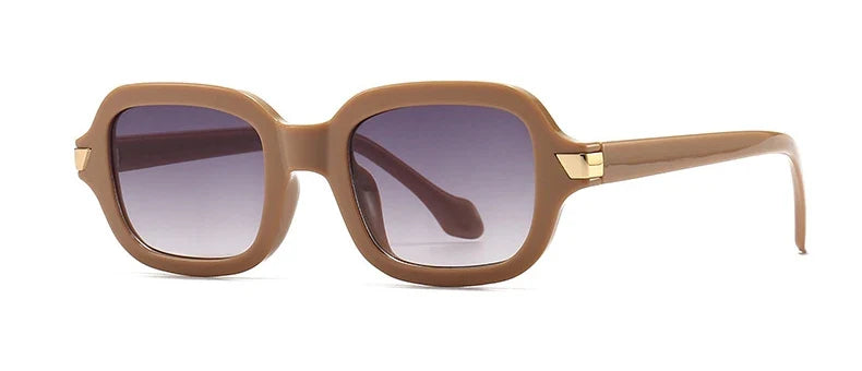 Popular Small Square Women’s Sunglasses - Tea Gray / picture color