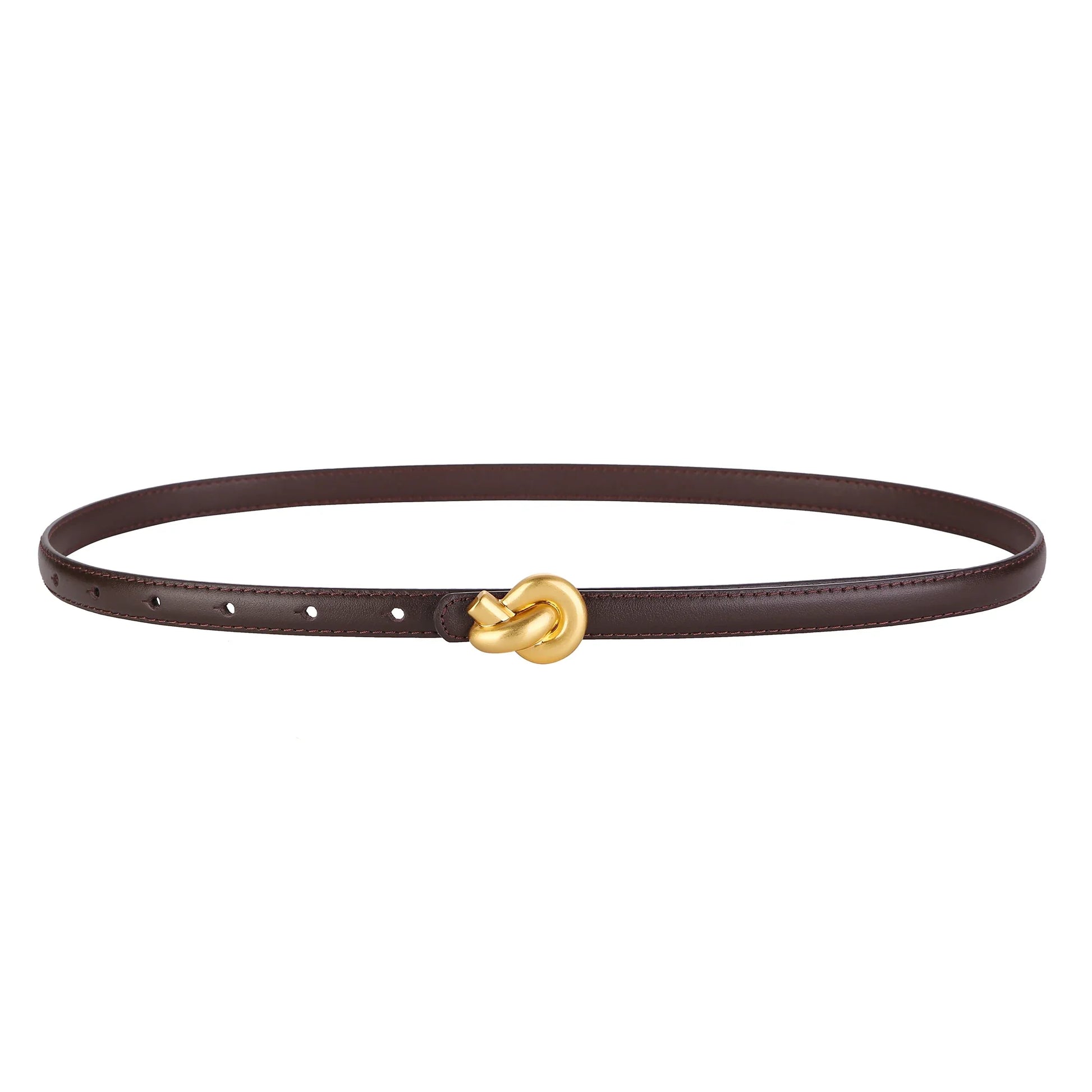 Premium Genuine Leather Women’s Belt - Coffee / 100cm / CHINA