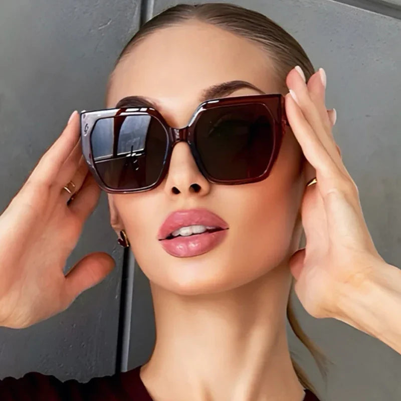 Protective Glasses 2pcs Large Frame Polygon Sunglasses