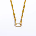 Punk Rock Diamond-embedded Geometric Clavicle Chain - White Diamond Necklace - electronic accessories