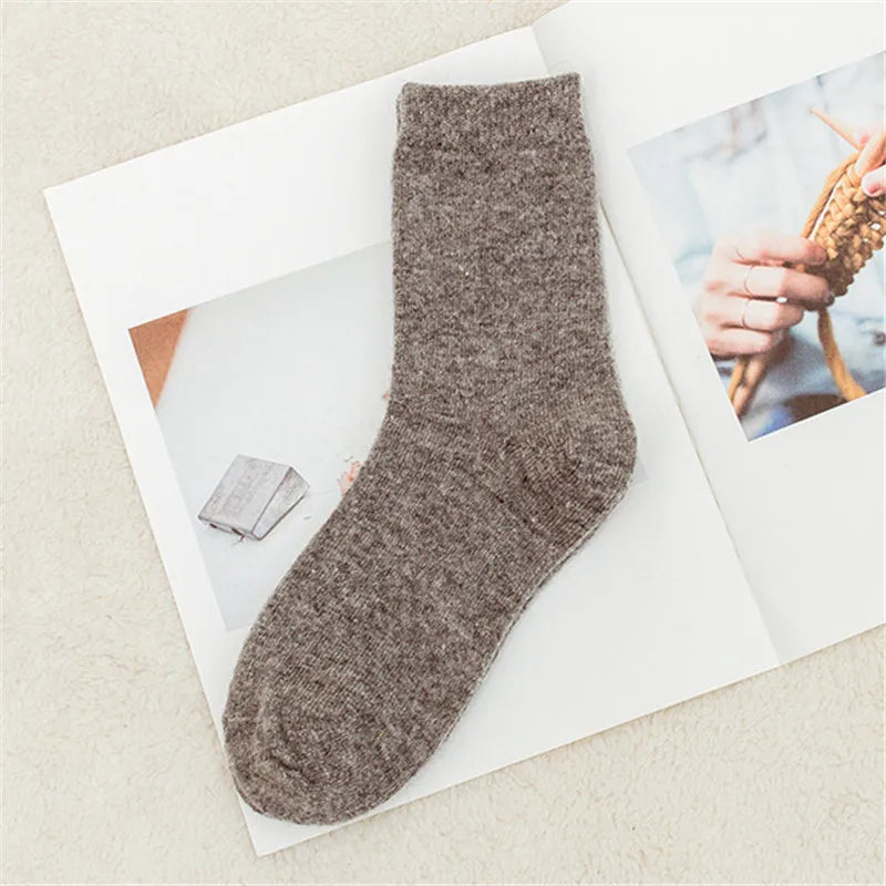 Pure Color Warm Winter Socks - sock 7 / Foot length 21-25cm