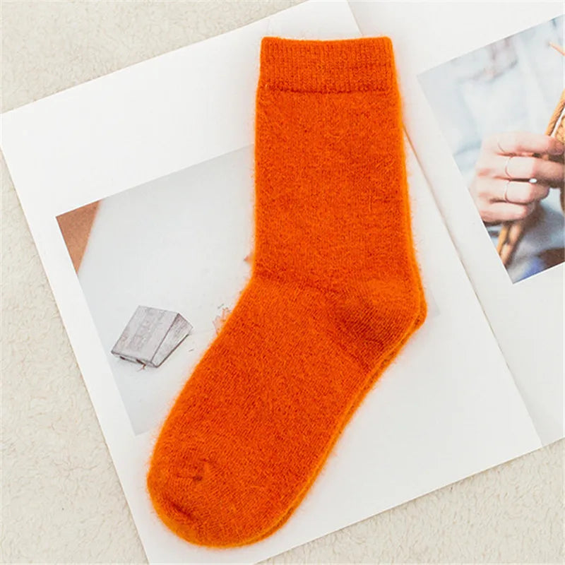 Pure Color Warm Winter Socks - sock 10 / Foot length 21-25cm