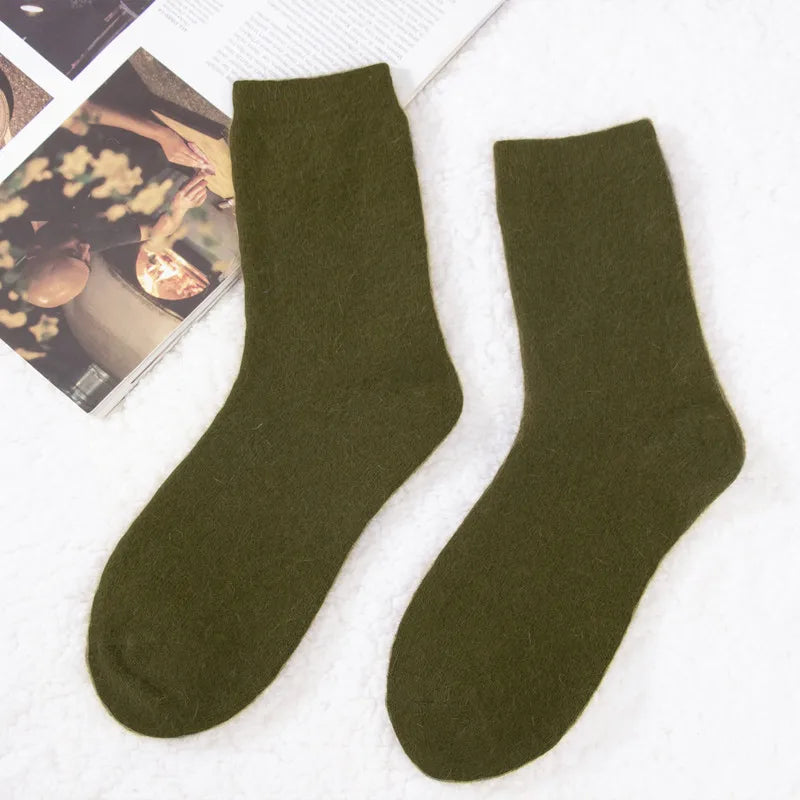 Pure Color Warm Winter Socks - sock 18 / Foot length 21-25cm