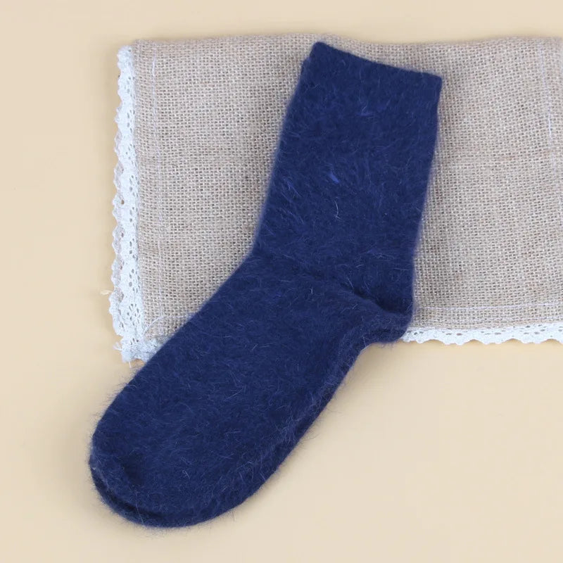 Pure Color Warm Winter Socks - sock 3 / Foot length 21-25cm