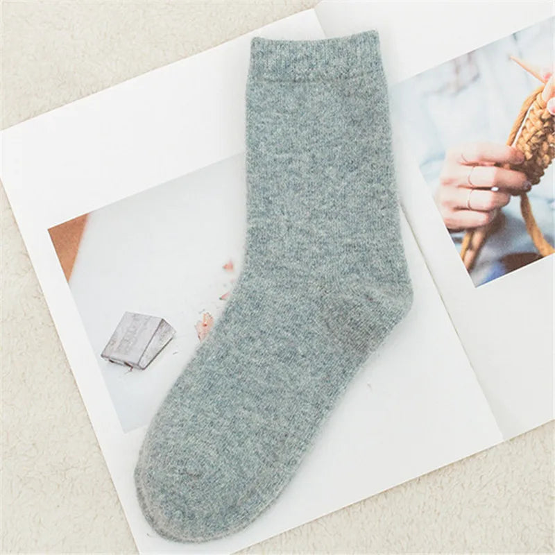 Pure Color Warm Winter Socks - sock 6 / Foot length 21-25cm