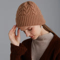 Pure Wool Cable Knit Beanies for Women