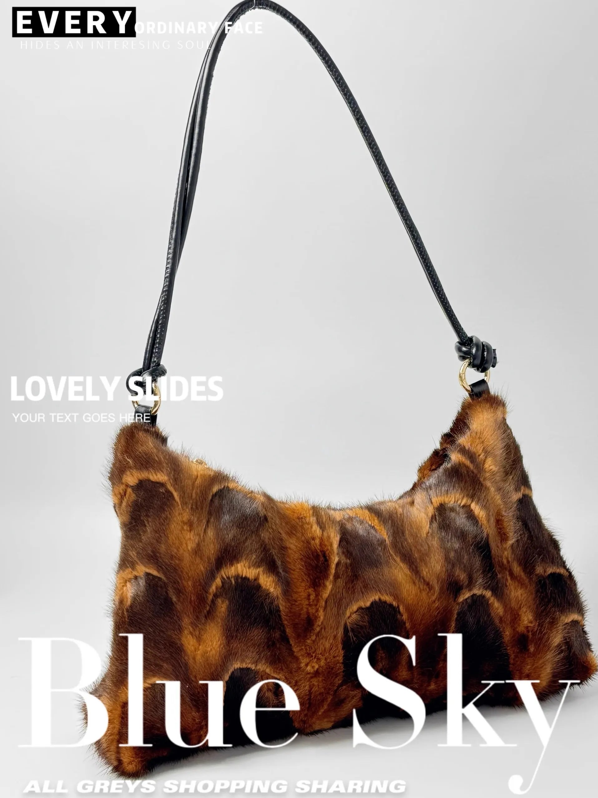 Real Mink Fur Bag Shoulder - 14