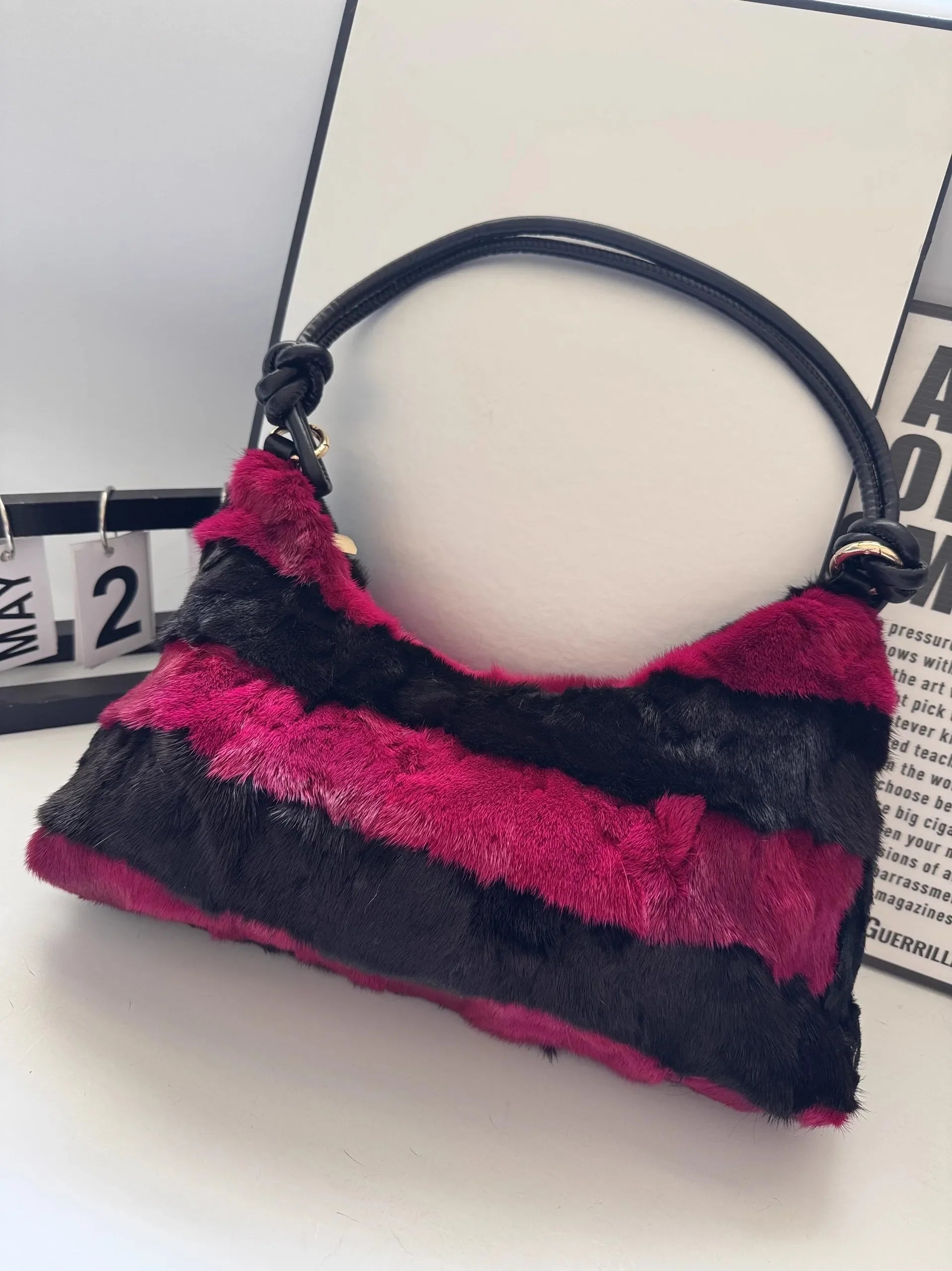 Real Mink Fur Bag Shoulder - 22