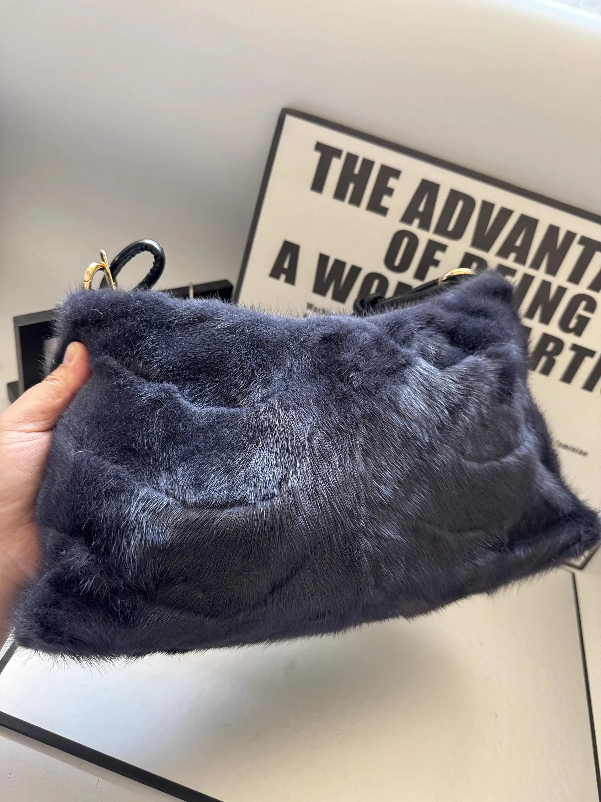 Real Mink Fur Bag Shoulder - 25