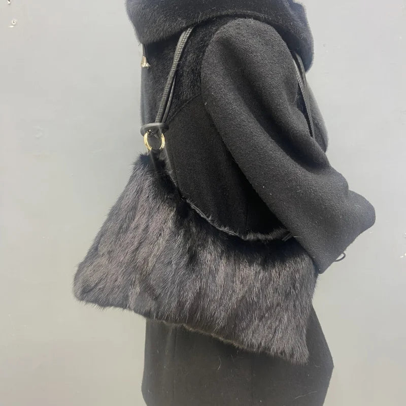 Real Mink Fur Bag Shoulder