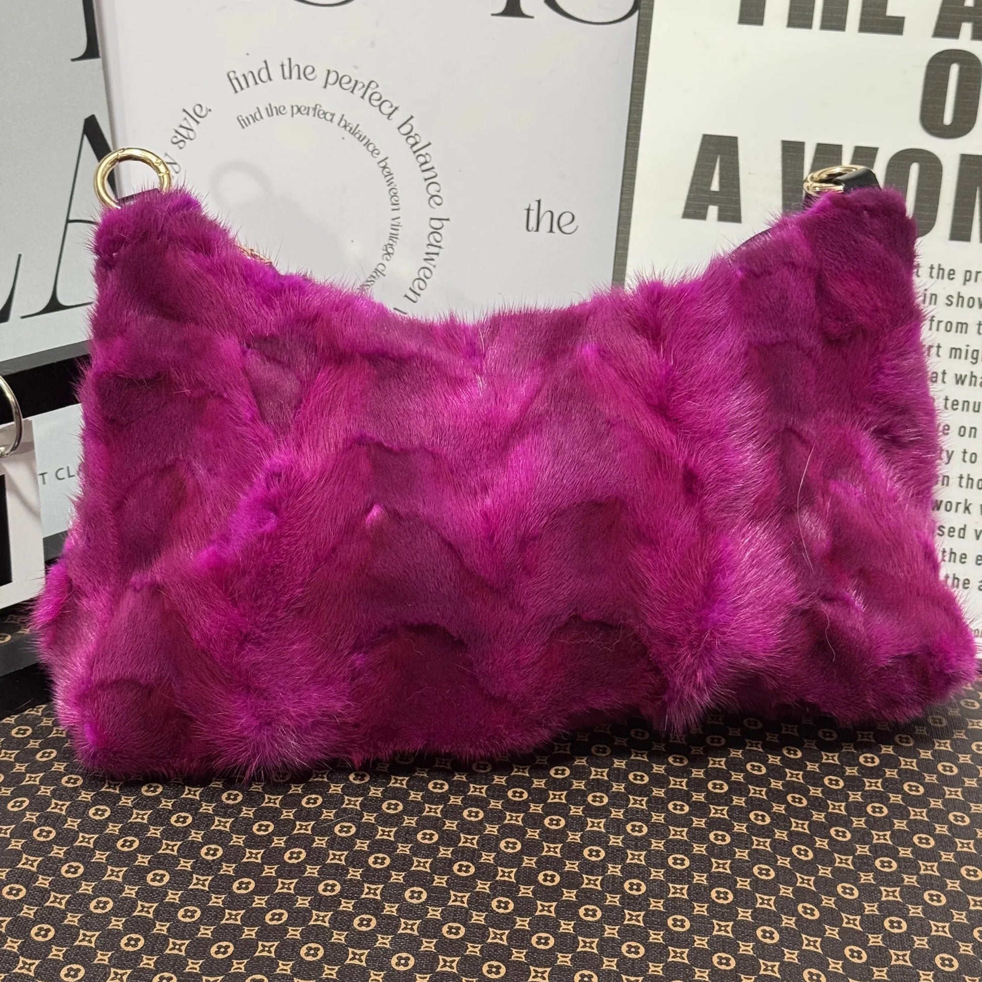 Real Mink Fur Bag Shoulder - 7