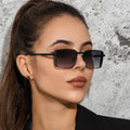 Rectangle Sunglasses Women - Black / As Picture
