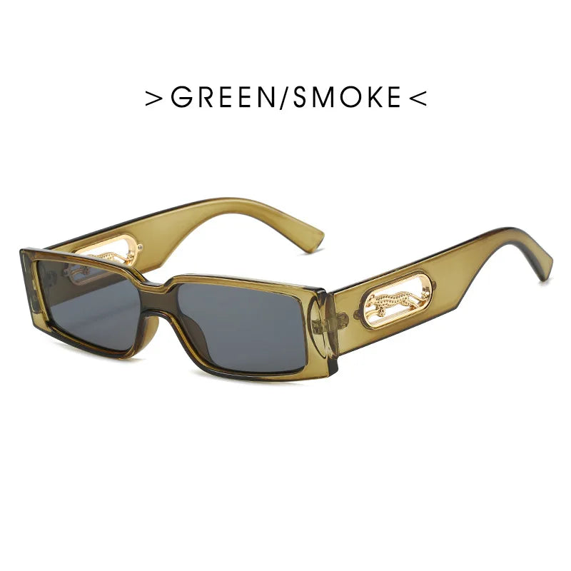 Rectangle Sunglasses Women - green