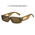 Rectangle Sunglasses Women - leopard