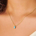 Rectangular 12month Birthday Stone Pendant Colorful Zircon Clavicle Chain - electronic accessories