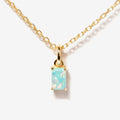 Rectangular 12month Birthday Stone Pendant Colorful Zircon Clavicle Chain - electronic accessories