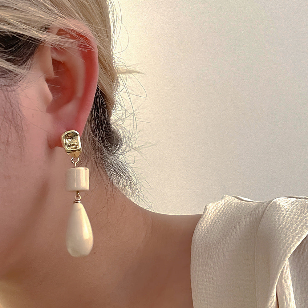 Resin Long Tassel Water Drop Earrings For Women - electronic accessories