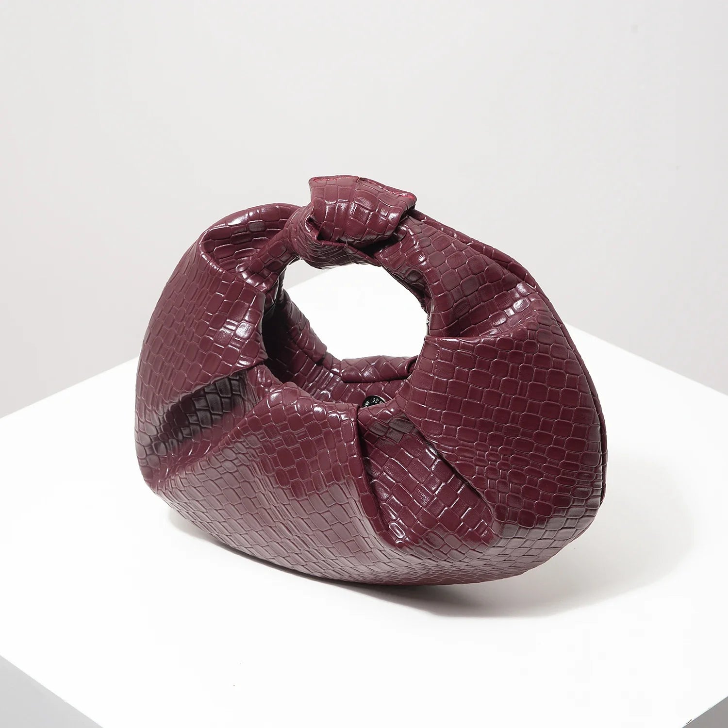 Retro Artificial Leather Woven Pattern Handbag