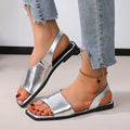 Retro Flat Sandals for Women - Silver / 37