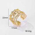 Retro Gemstone Open-end Personality Ring - H11395 - electronic accessories