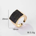 Retro Gemstone Open-end Personality Ring - H11396 - electronic accessories