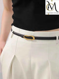 Retro Gold Buckle Genuine Leather Belt for Women