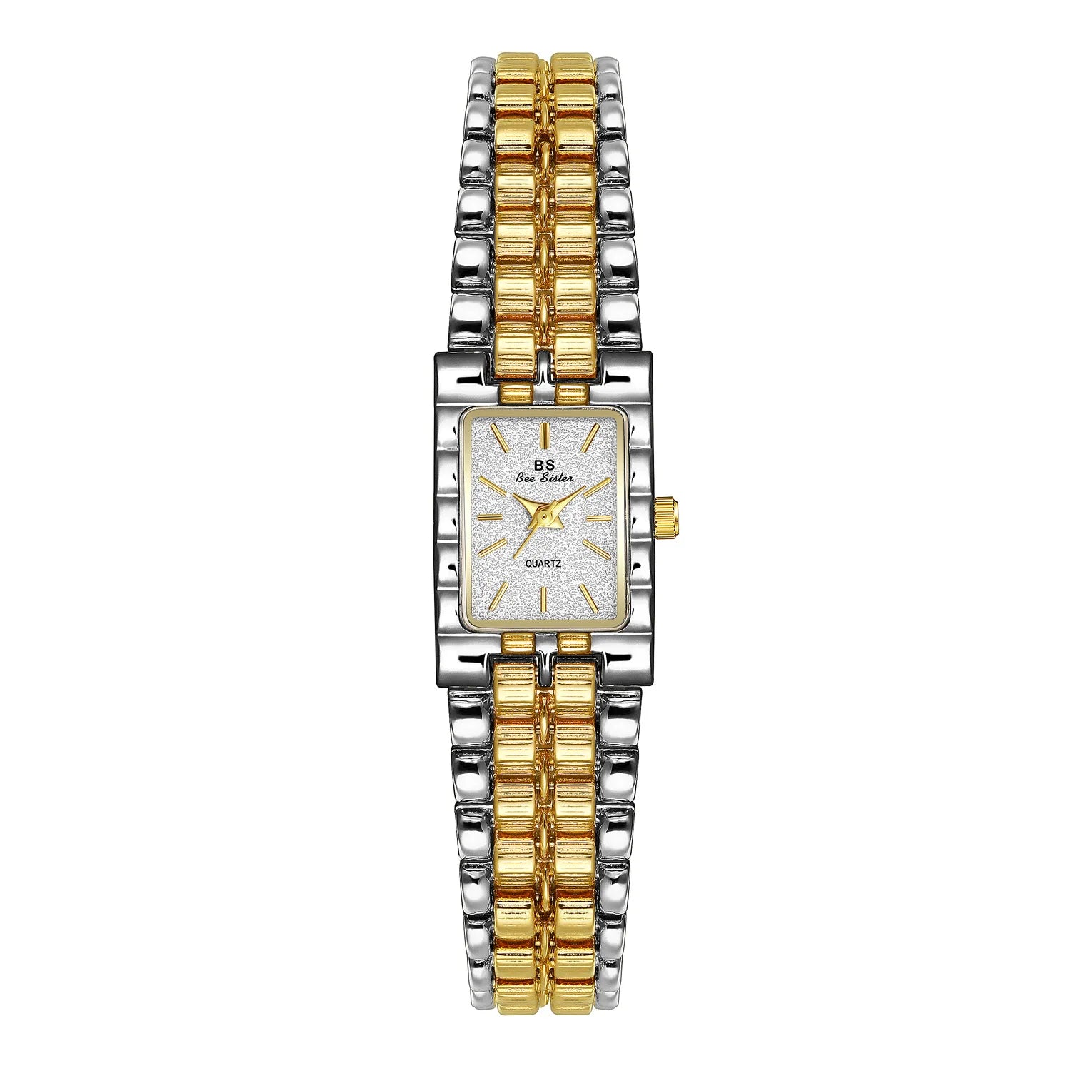 Retro Gold Rectangle Classic Watch For Women - Silver / CHINA