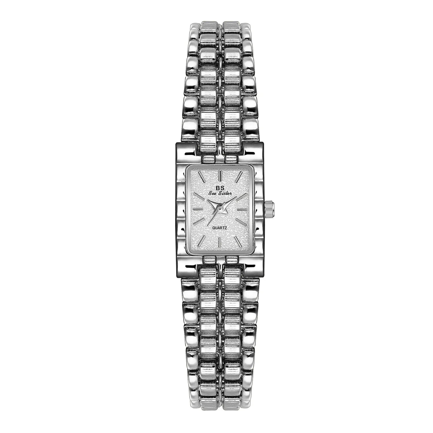 Retro Gold Rectangle Classic Watch For Women - Silver / CHINA