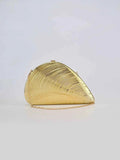 Retro Golden Silver Metal Large Shell Acrylic Bag