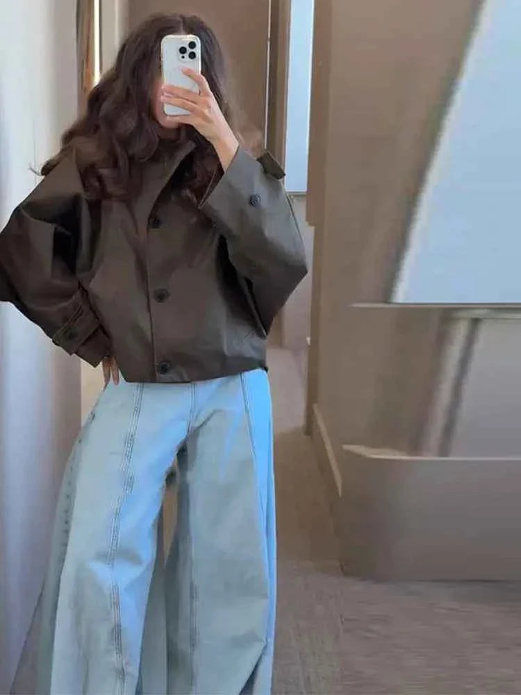 Retro Hooded Short Jacket Women