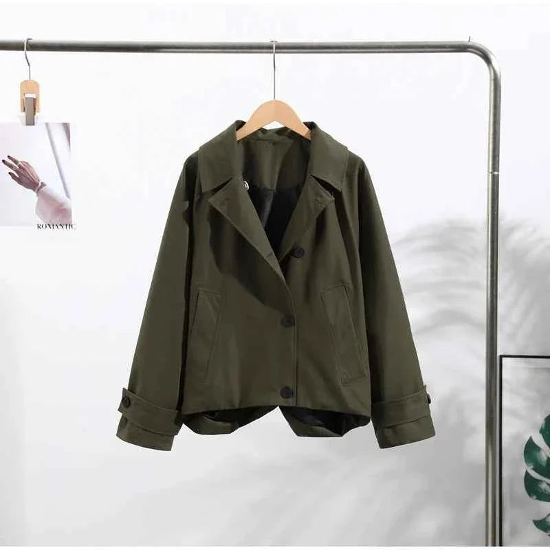 Retro Hooded Short Jacket Women