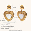 Retro Stainless Steel Gold Shell Light Earrings For Women - electronic accessories