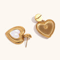Retro Stainless Steel Gold Shell Light Earrings For Women - electronic accessories