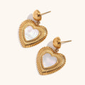 Retro Stainless Steel Gold Shell Light Earrings For Women - electronic accessories