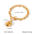 Retro Stainless Steel OT Buckle Gold-plated Necklace Women’s Simple High-end Sense - ODB20225 Bracelet - electronic
