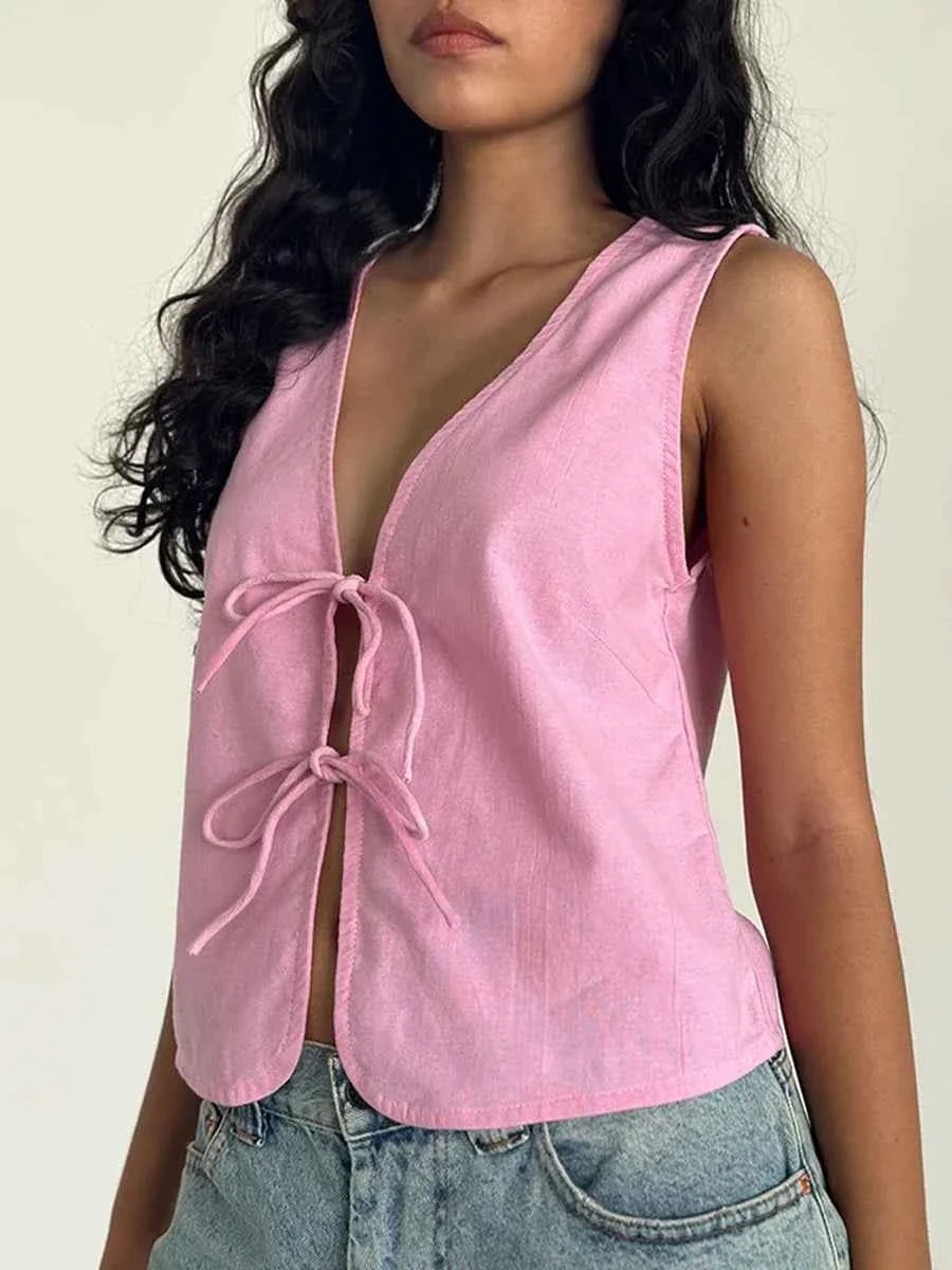 Retro Strappy Tank Top Women