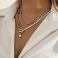 Retro Style Personality Pearl OT Buckle Necklace - electronic accessories