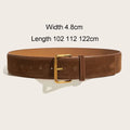 Retro Suede Leather Wide Belt