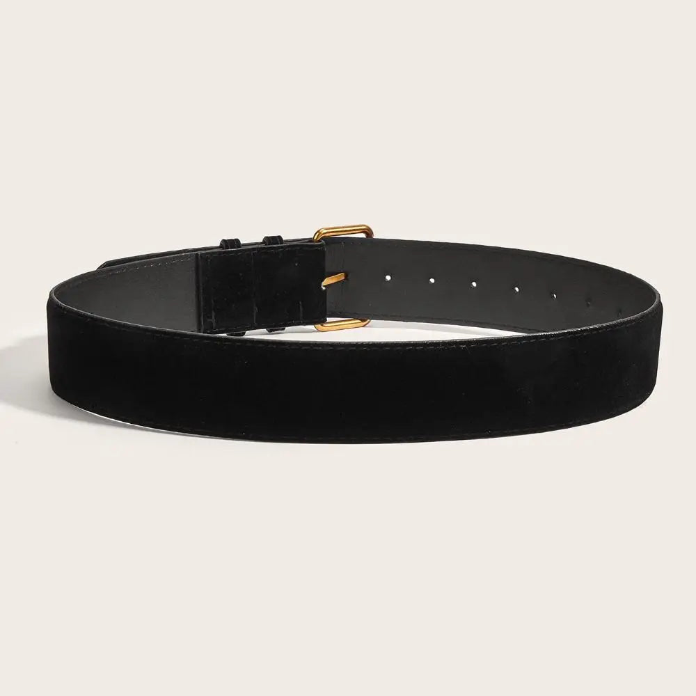 Retro Suede Leather Wide Belt